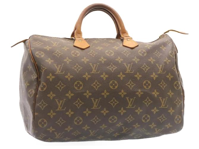 Louis Vuitton Monogram Speedy 35 Hand Bag M41524 LV Auth 26269 Cloth  ref.432701