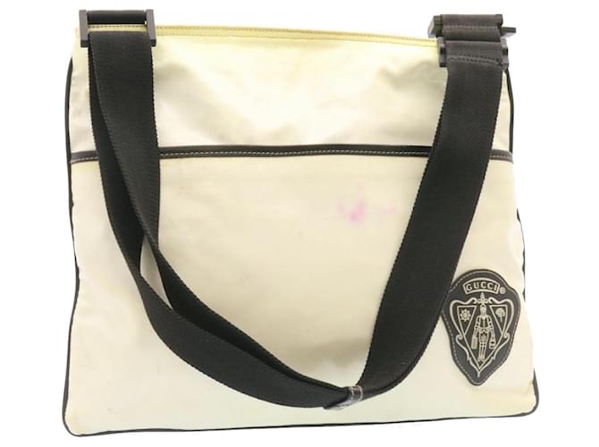 GUCCI Shoulder Bag Coated Canvas White Auth yt574 Cloth  ref.432706