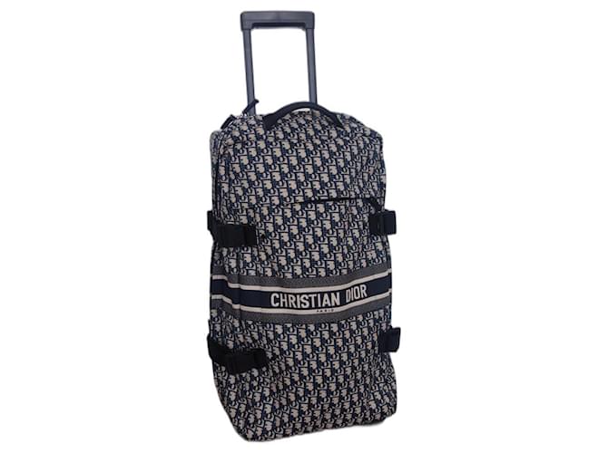 Diortravel medium suitcase Blue Cloth  ref.432881