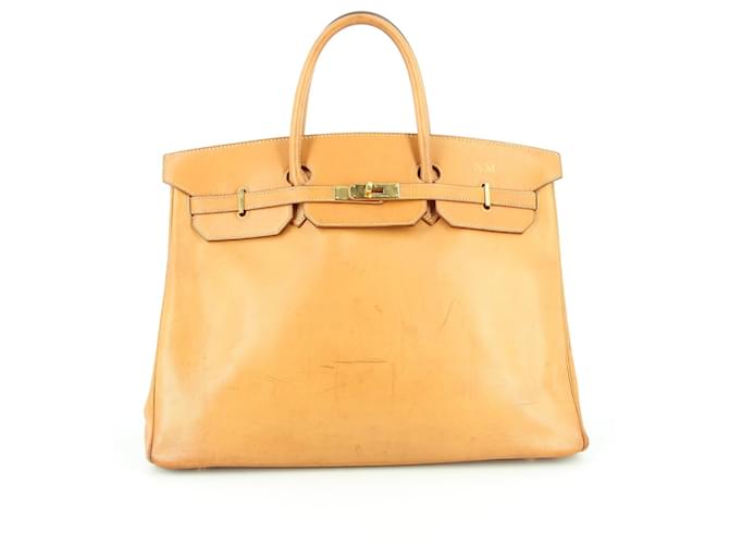 Hermès Birkin 40 Karamell Leder  ref.432923