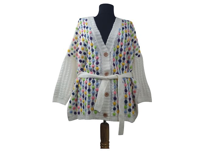 Manoush Bonbons Cardigan Mohair Mischung Oversize Mehrfarben