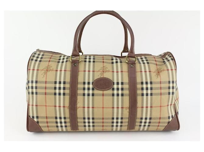 Burberry Prince of Wales Travel Bag Beige Cloth ref.783433 - Joli