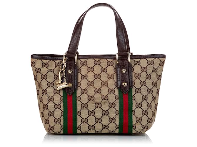 Gucci Backpack Multiple colors Leather Cotton ref.45296 - Joli Closet