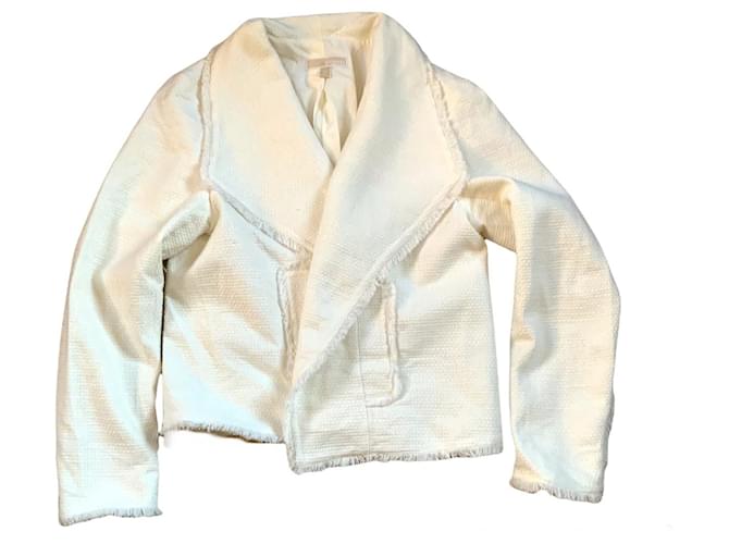 Michael Kors Coats, Outerwear White Cotton Acrylic  ref.433454