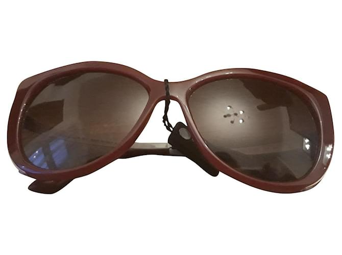 Bulgari Sonnenbrille Rot Kunststoff  ref.433458