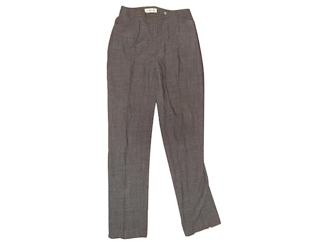 Sportmax Pants, leggings Dark grey Wool  ref.433464
