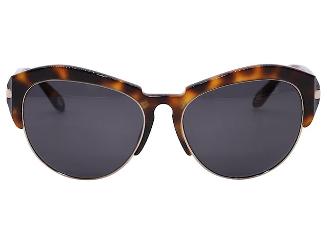Lunettes de soleil de style clubmaster de Givenchy en acétate imprimé marron  ref.433473