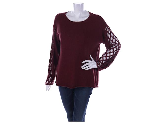 Vince Camuto Knitwear Dark red Cotton Polyester Acrylic  ref.433602