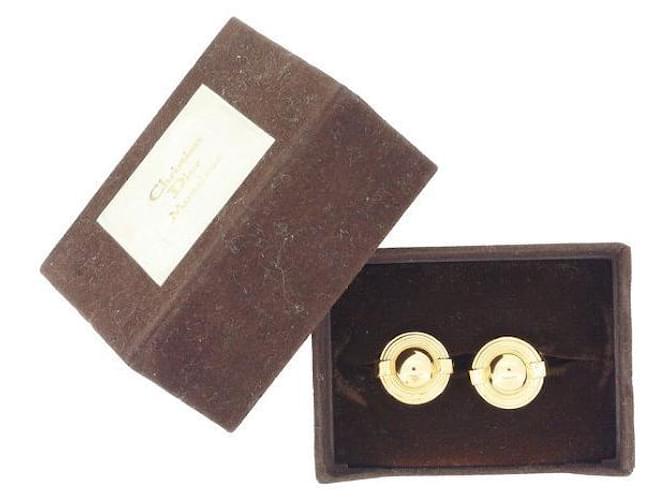 [Used] Christian Dior Cufflinks Round Form Gold Christian Dior Golden Gold-plated  ref.433611