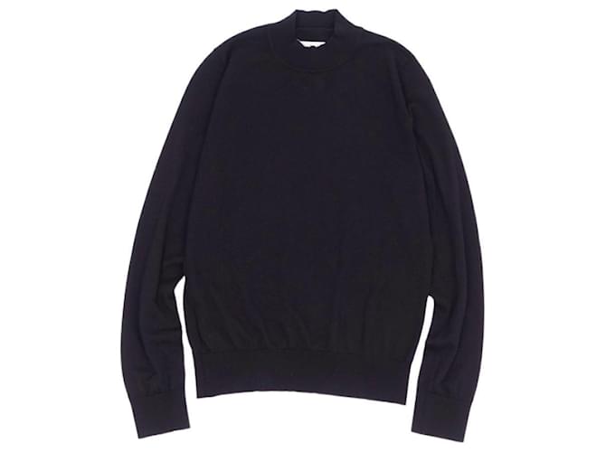 Maison Margiela 14 Knit Sweater Mock Neck Wool Tops Men's Black Size S