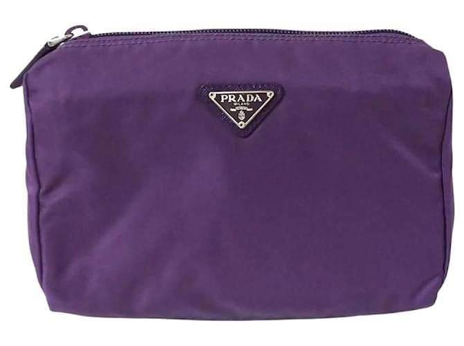 purple prada clutch