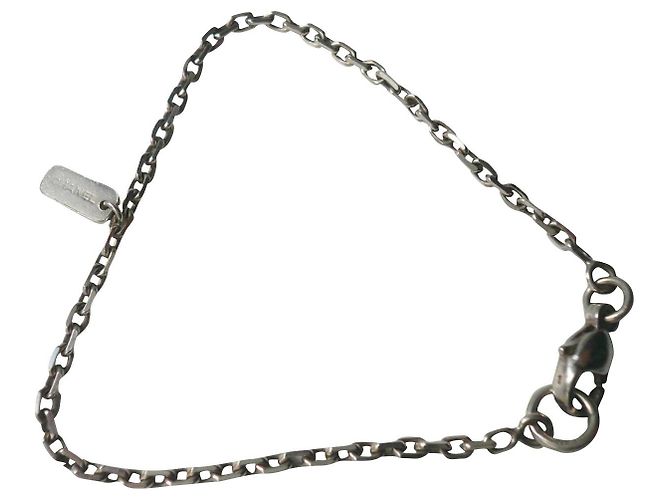CHANEL Pulsera de plata fina BE
