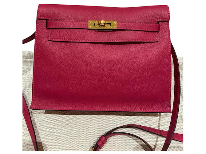 Kelly Hermès Handbags Pink Leather  ref.434227