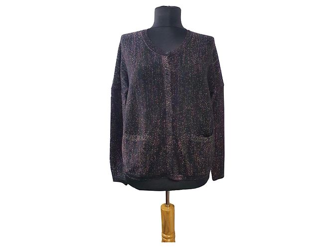 Bimba & Lola Strickjacke aus Baumwolle mit Metallfaden Mehrfarben