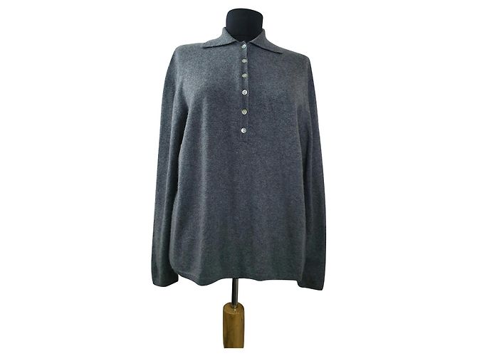 Autre Marque Pull polo Donna Lane en cachemire gris