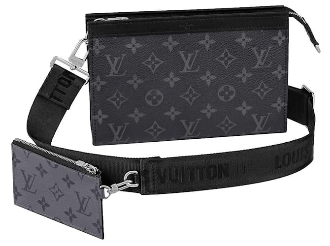 Louis Vuitton LV Gaston wearable wallet Grey Leather  ref.434243