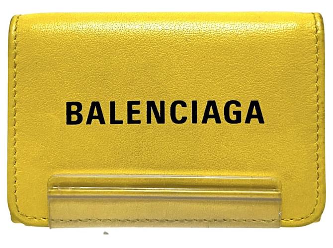Balenciaga Wallet Yellow Leather  ref.434544