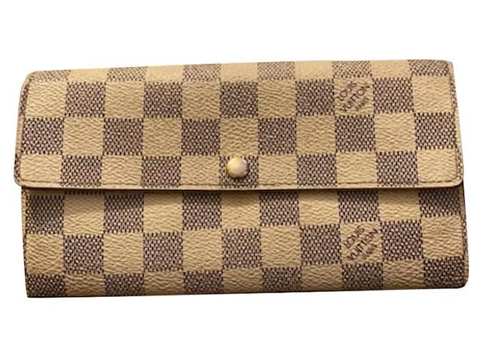 Louis Vuitton Sarah Geldbörse Beige Leder 