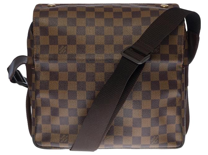 Louis Vuitton shoulder bag in brown checkered canvas, garniture en métal doré Cloth  ref.434704