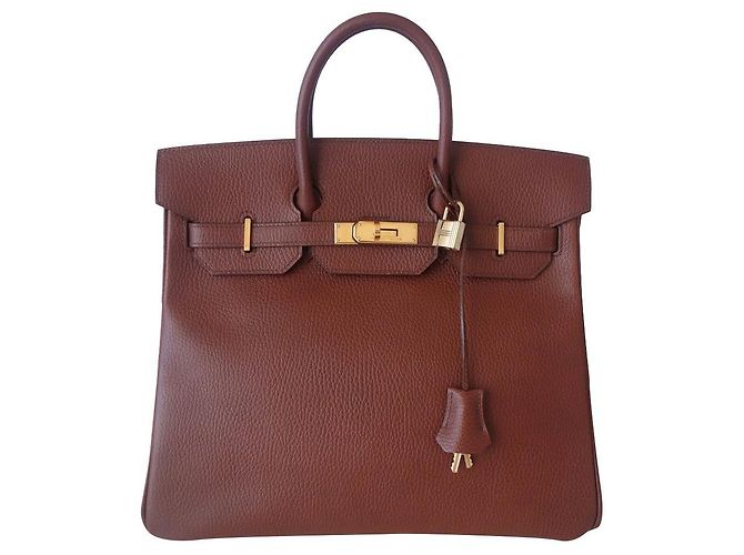 Haut à courroies Hermès Sac Hermes Birkin 32 HAC Marron