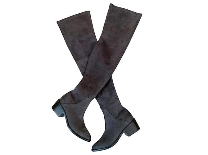 Dune Boots Dark grey Polyester  ref.434929