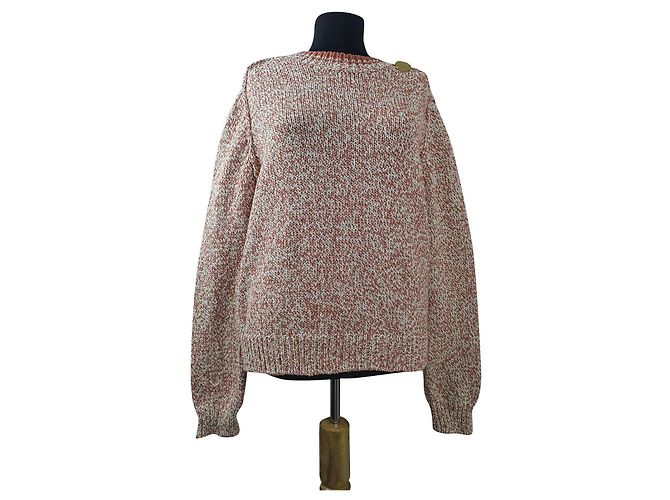 Vanessa Bruno Baumwollpullover braun ecru Mehrfarben