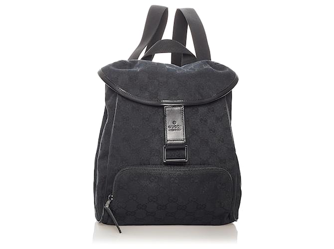 Gucci black 2025 canvas backpack