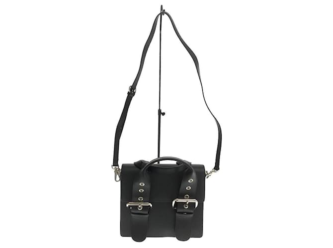 Vivienne Westwood Shoulder bag / leather / BLK / plain / alex medium saddle bag Black  ref.435161