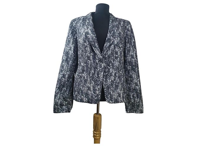 Escada Seidenblazer grau