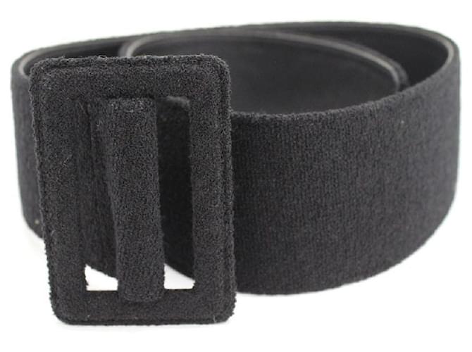 [Used] Chanel Quilting Towel Fabric Belt Black Black Cloth  ref.435373