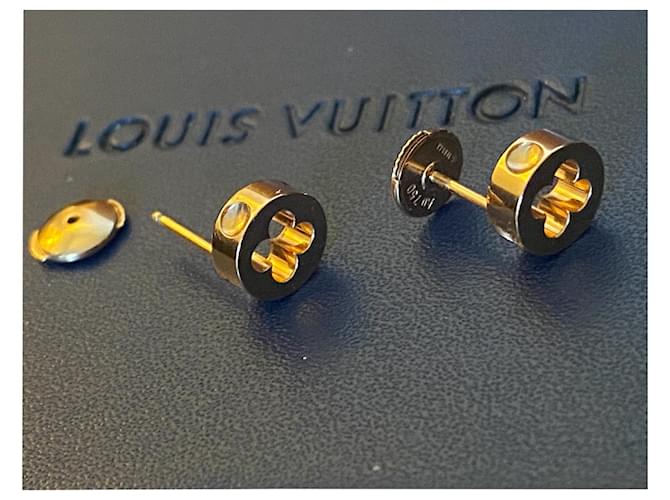 Louis Vuitton Mens Earrings, Gold
