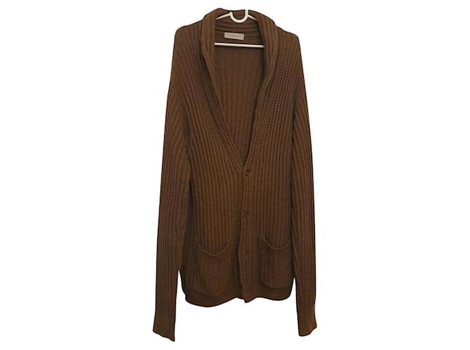 Ermenegildo Zegna Sweaters Brown Cotton  ref.435404