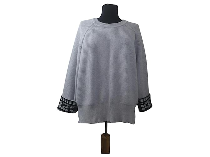 Kenzo Knitwear Grey Cotton Polyester Wool Viscose Nylon  ref.435422