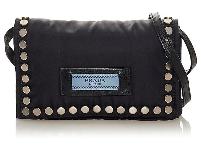 Etiquette Bolsa Prada Prada Black Tessuto Etiqueta
