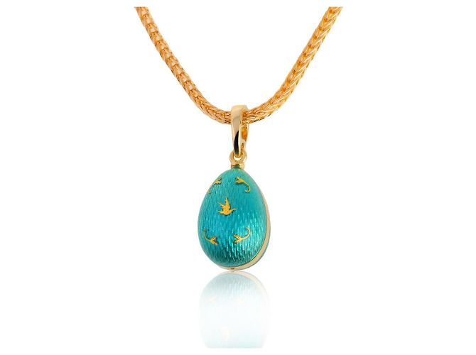 Faberge Fabergé Emaille Goldanhänger