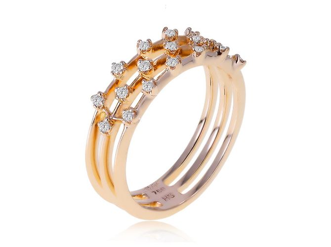 H Stern H. Stern gold ring with diamonds