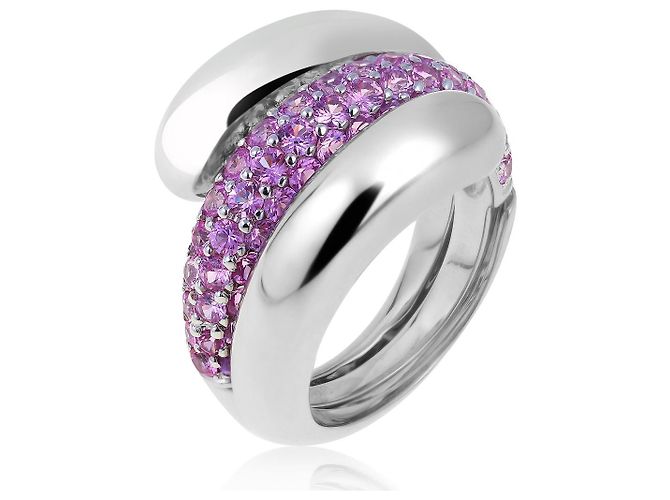 Anillo de zafiro rosa Adler