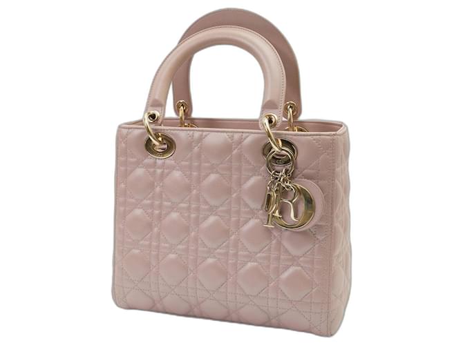 Lady Dior Christian Dior bag Pink  ref.436129