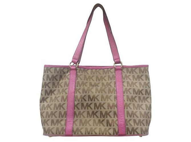 Bolsa bolsa de compras Michael Kors Rosa Bege