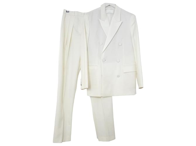 Hugo Boss Boss Cream Wool Tuxedo Pant Suit  ref.436876