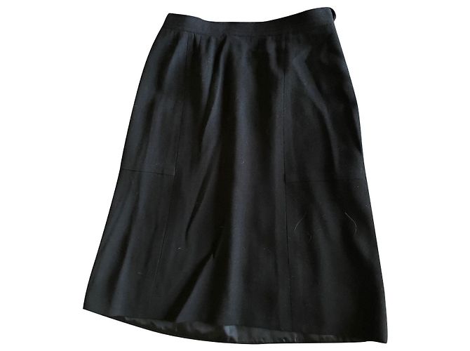 Gonna nera Yves Saint Laurent Nero 