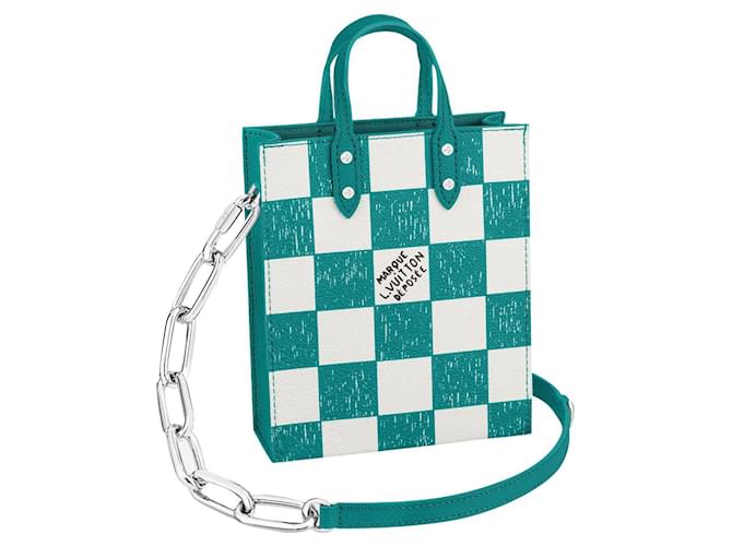 Louis Vuitton LV Sac Plat XS bag Green Leather  ref.437020