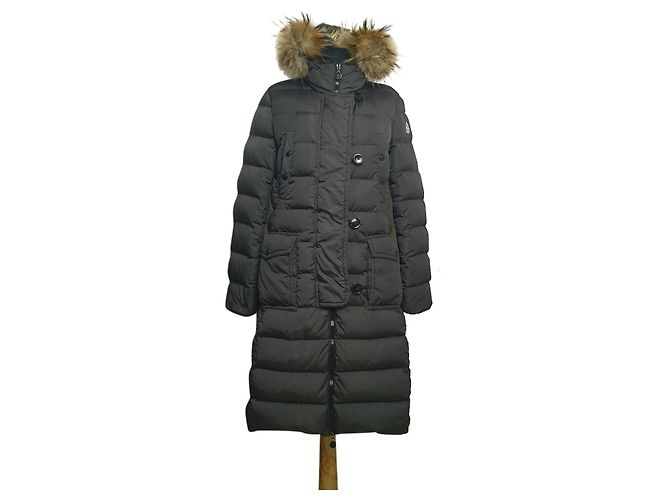Moncler Long Down Jacket Grey