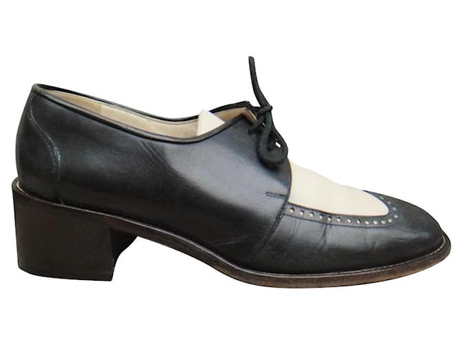 Fratelli Rosseti derbies bicolores Fratelli Rossetti p 37,5 Negro Blanco Cuero  ref.437074