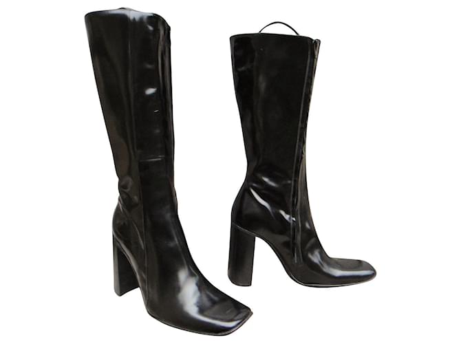 Free Lance boots size 39 New condition Black Leather  ref.437205