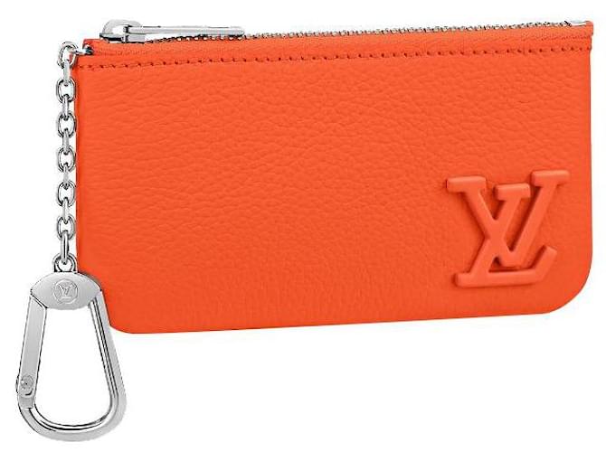 Louis Vuitton LV Pochette Cle laranja Couro  ref.437206