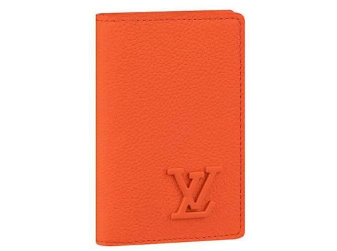 Louis Vuitton LV Pocketorganizer novo Aerogram laranja Couro  ref.437209