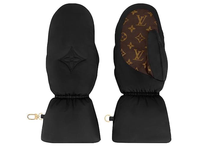 Louis Vuitton LV Pillow gloves Black Nylon  ref.437216