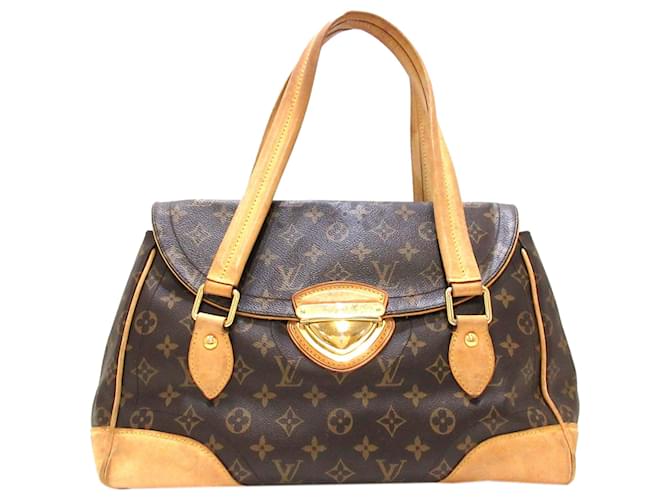 Louis Vuitton Brown Monogram Beverly GM Leather Cloth  ref.437410