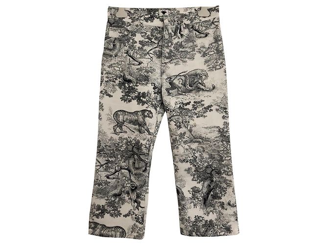 Dior vaqueros capri con estampado Toile de Jouy